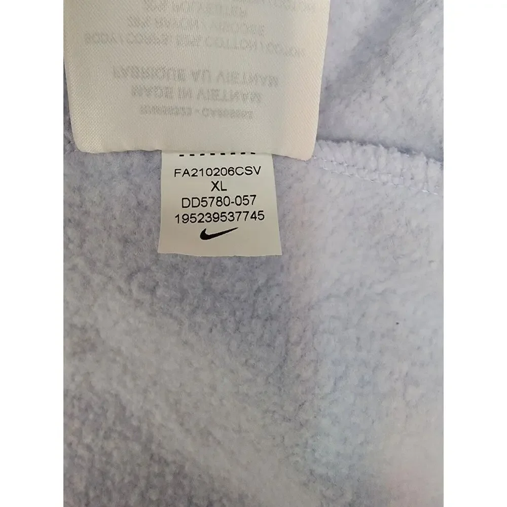 Nike Sportswear Hooded Sweater Womens SZ XL Easy Fleece Hoodie Blue DD5780-057…
